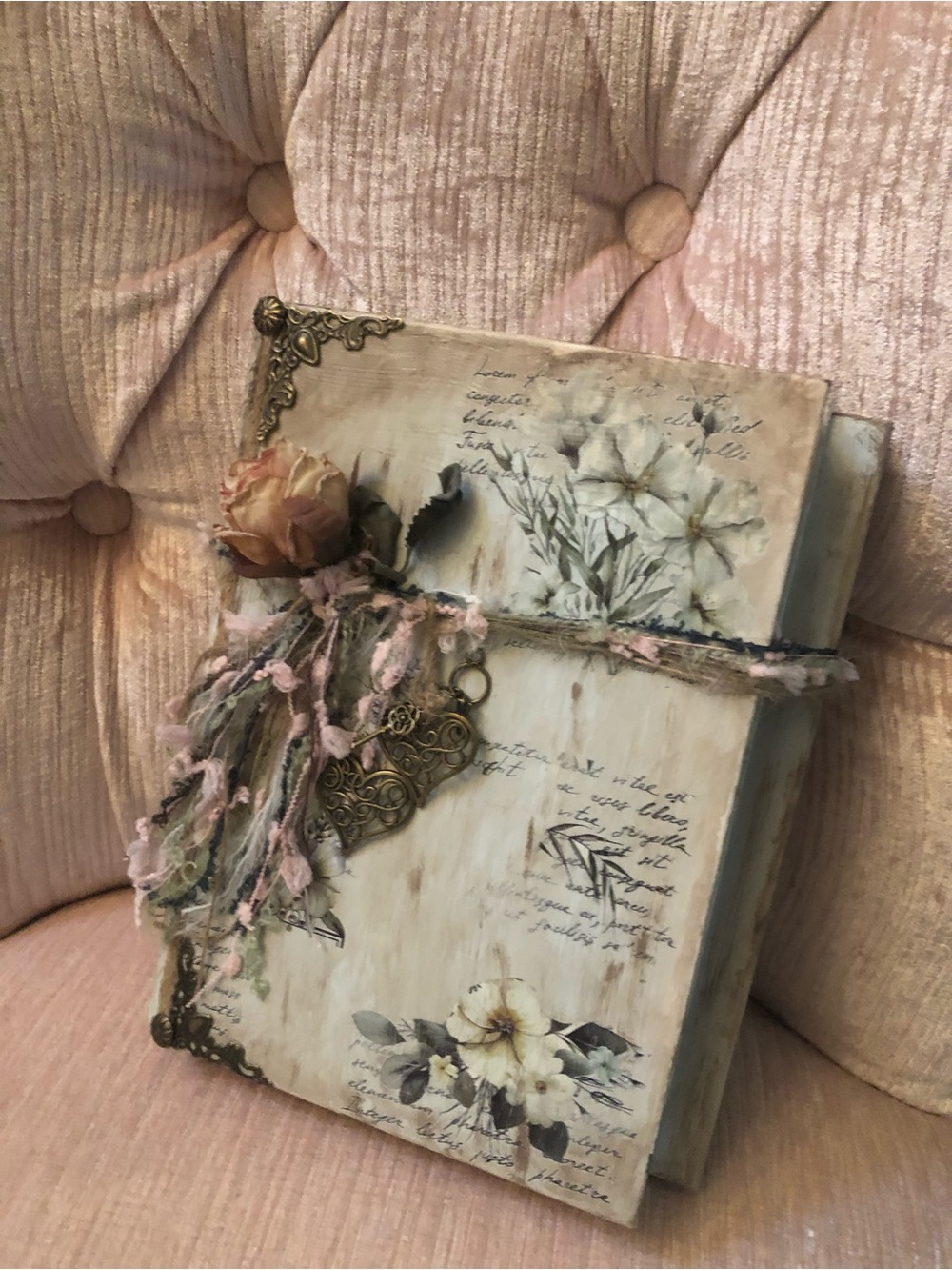 Decorative French country/shabby chic book stack